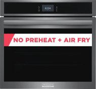 stainless steel 30-inch electric wall oven with digital display and convection cooking for kitchen appliances