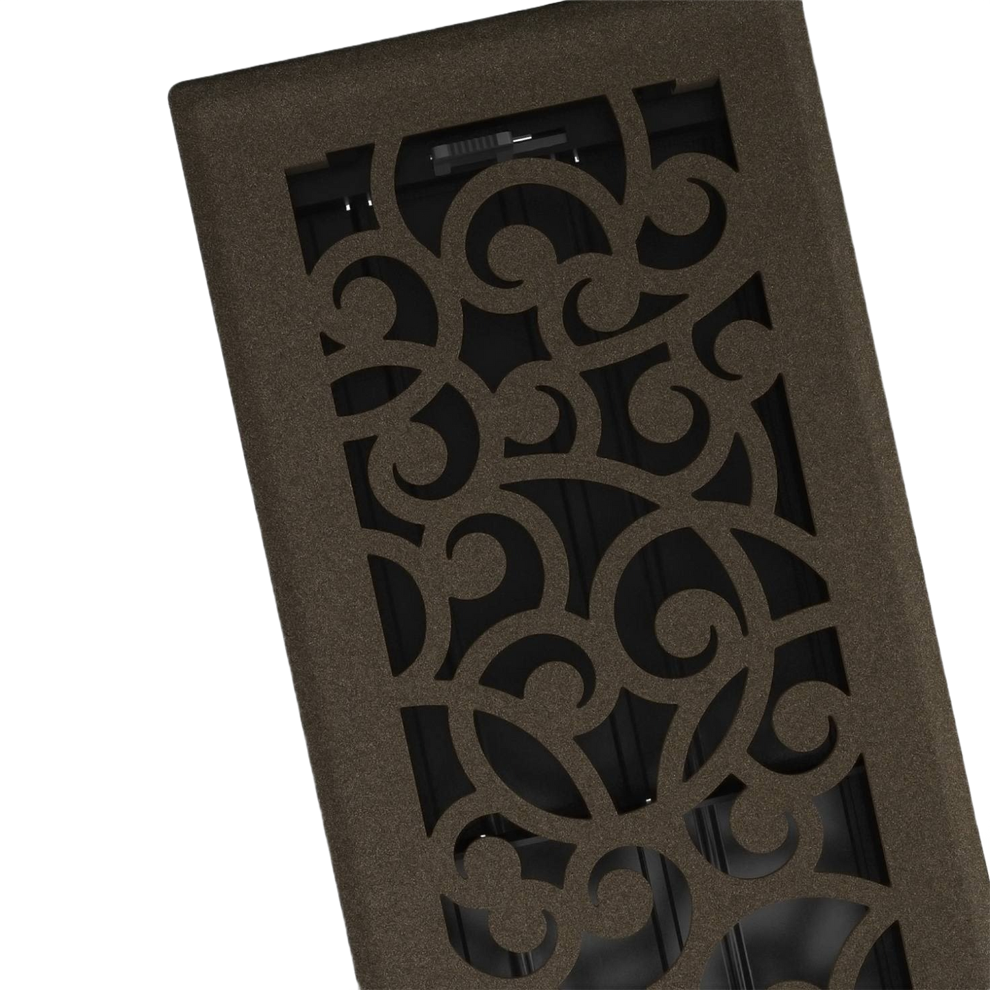 Bronze age floor register with ornate scroll pattern and sturdy steel face plate for home improvement under $50 collection