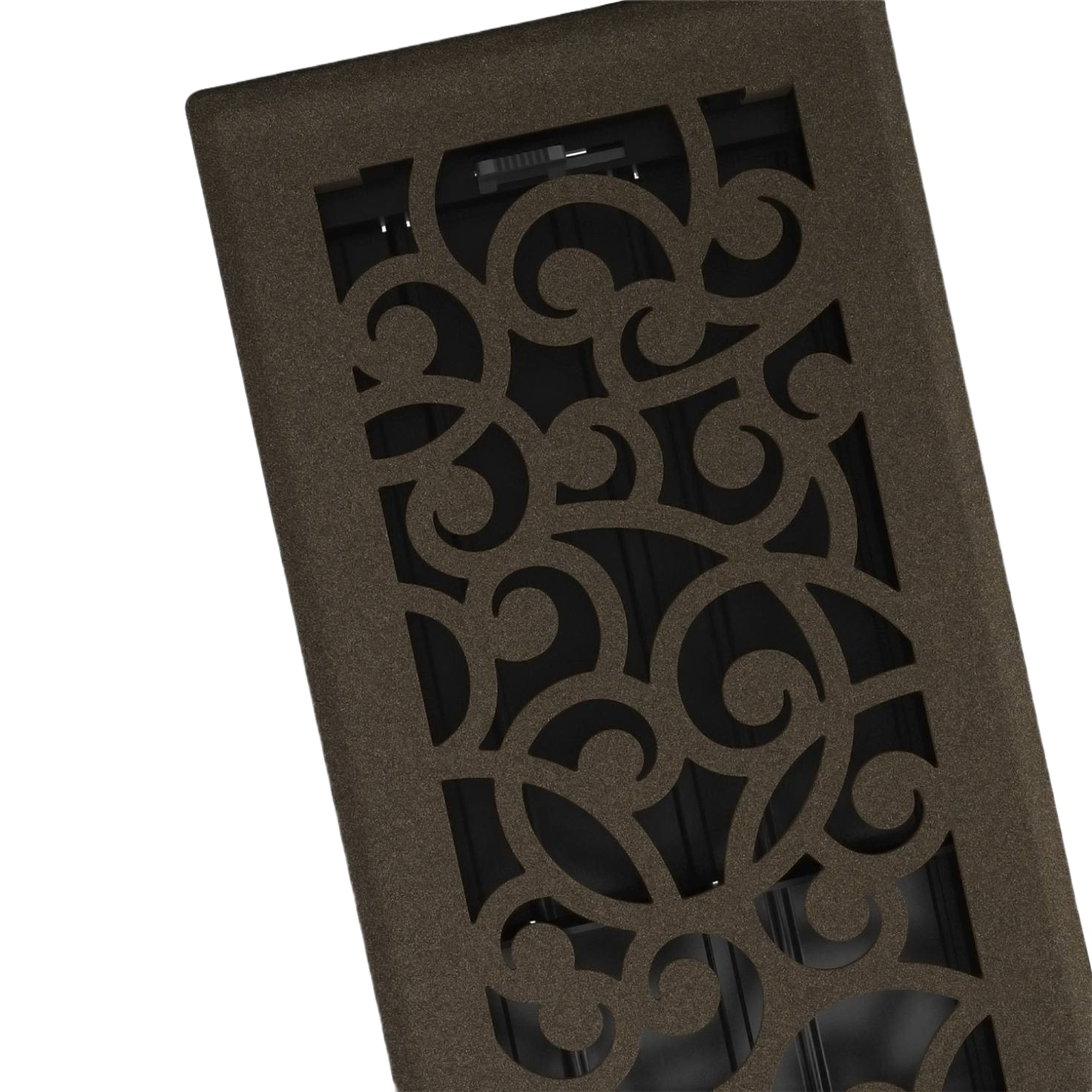 Bronze age floor register with ornate scroll pattern and sturdy steel face plate for home improvement under $50 collection