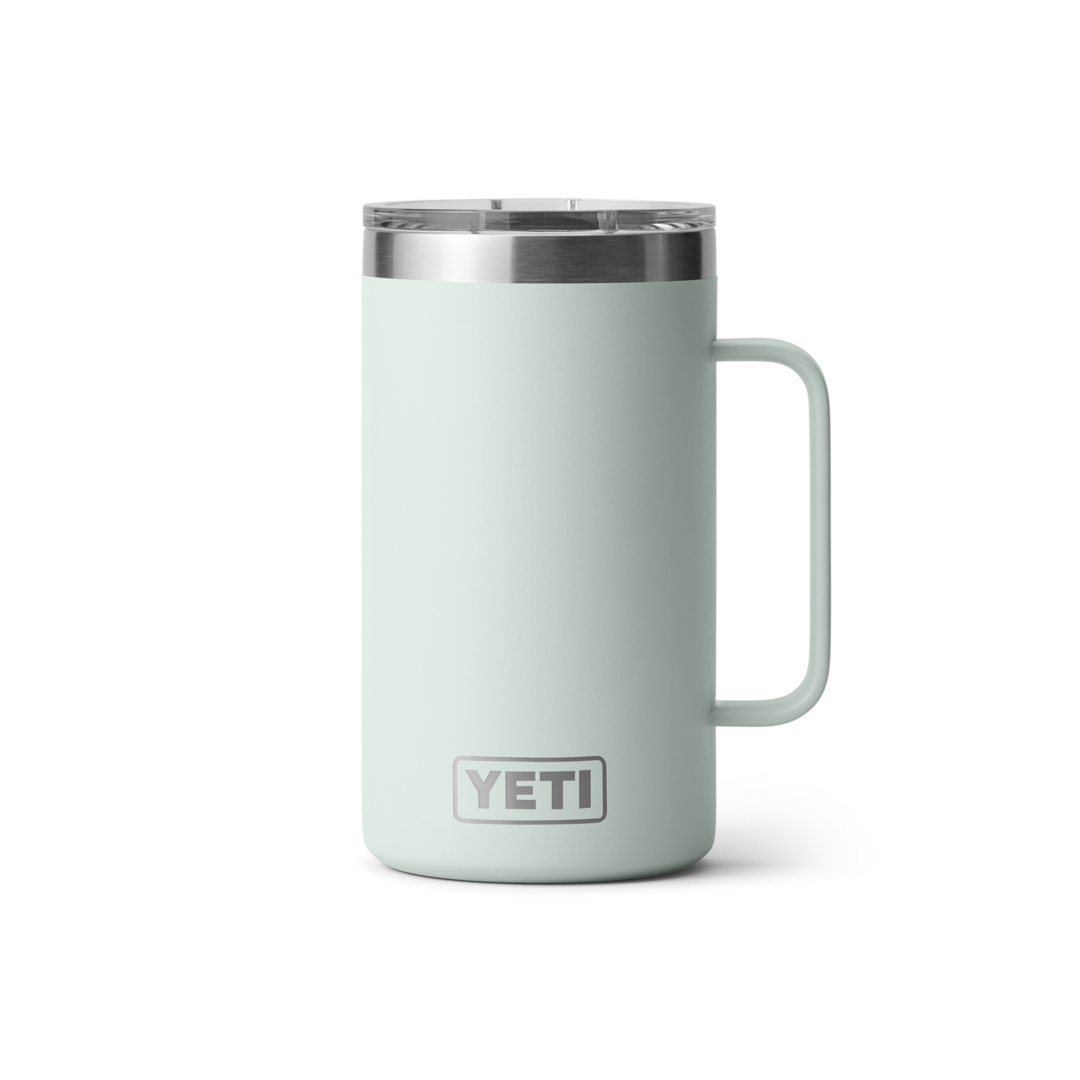 Light green stainless steel insulated 24 oz mug with handle and clear magslider lid from drinkware and kitchenware collections under $100