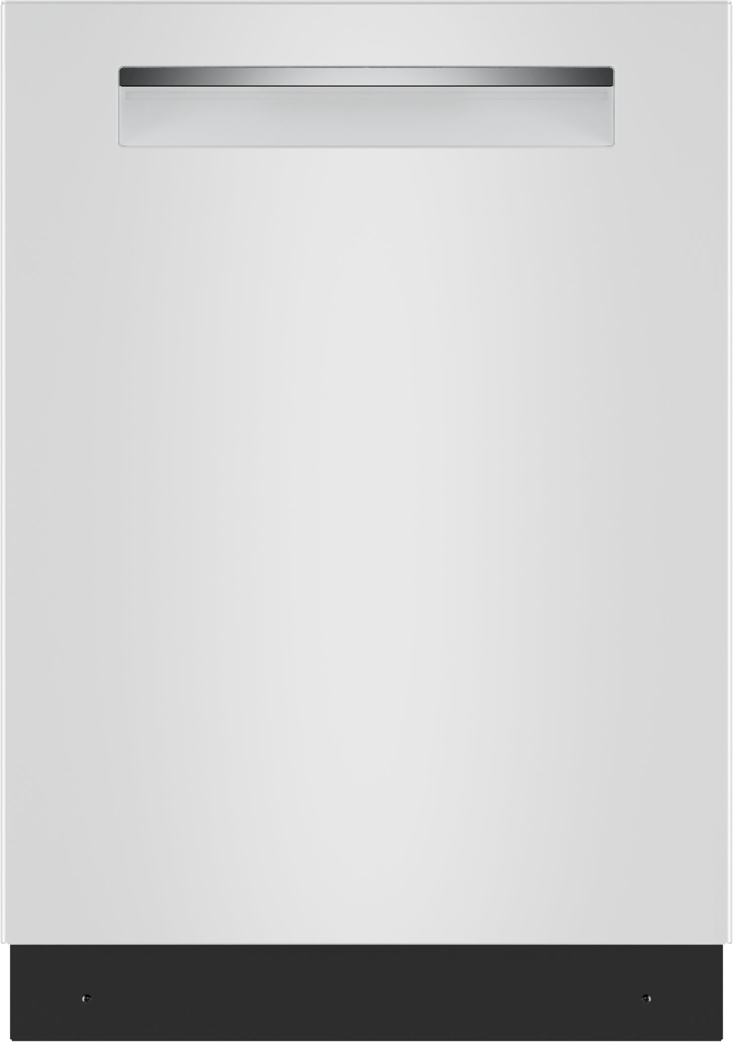 24-inch white built-in dishwasher with minimalist handle design from Bosch in kitchen appliances collection