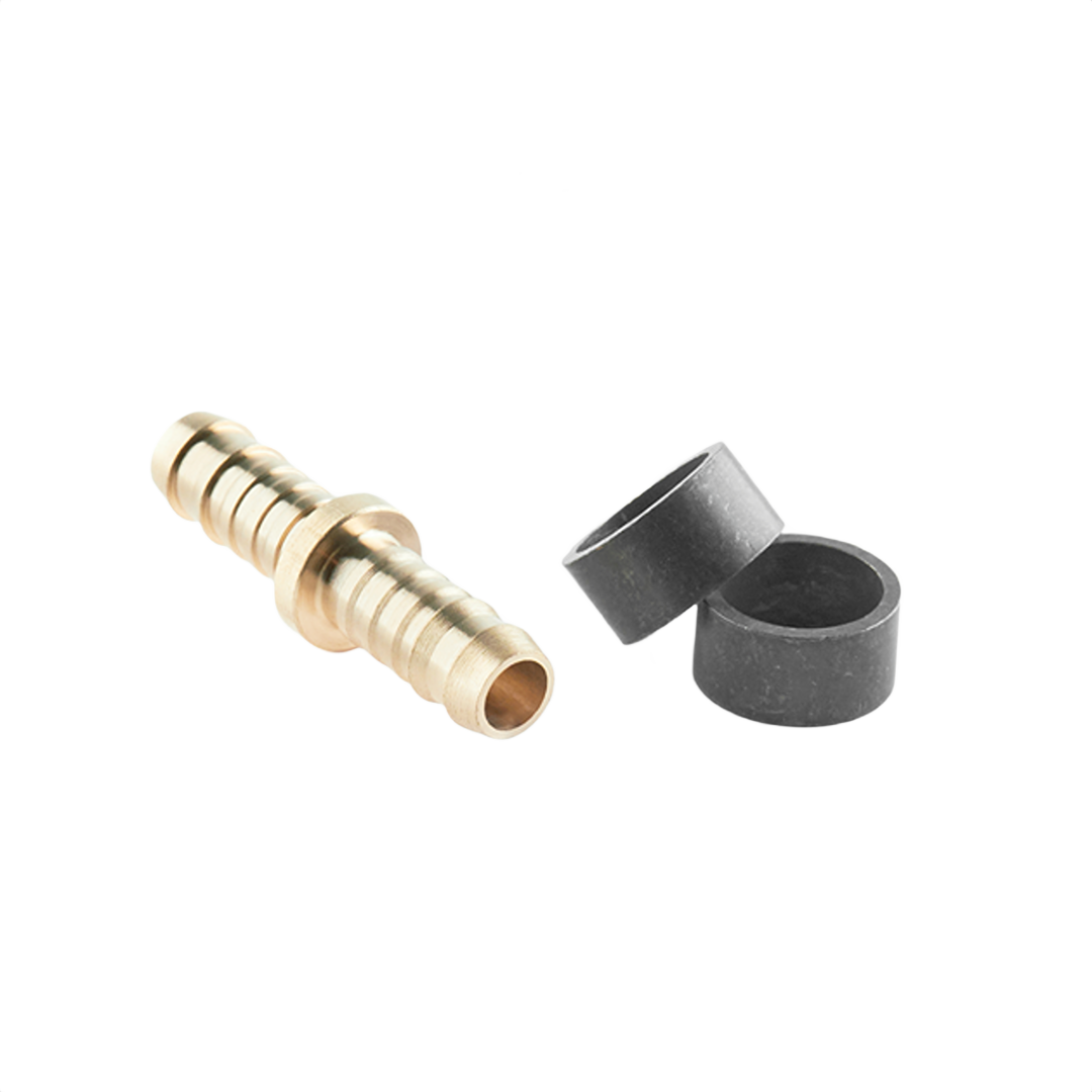 Brass hose connector with two black rubber washers for air tools and home improvement repairs under $50