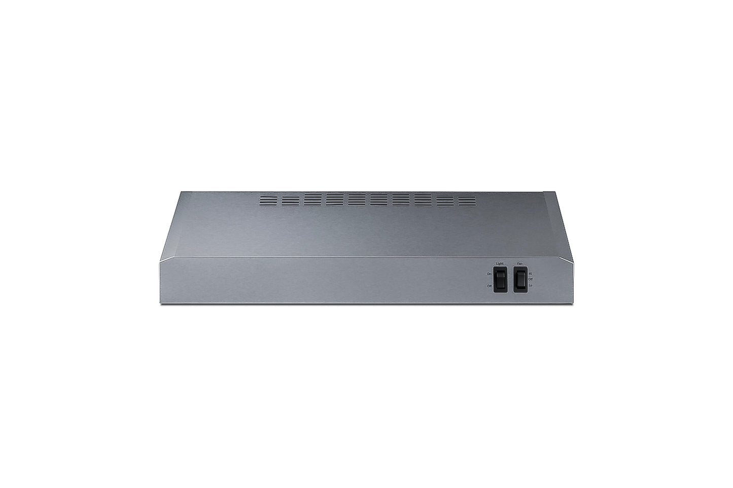 Stainless steel 20-inch under cabinet convertible range hood with ventilation controls in kitchen appliances collections