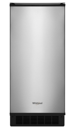 Stainless steel 15-inch icemaker with clear ice technology for kitchen, appliances, and refrigerator collections