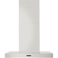 Stainless steel wall mount chimney hood with T-style design and LED lighting for modern kitchen appliances collection