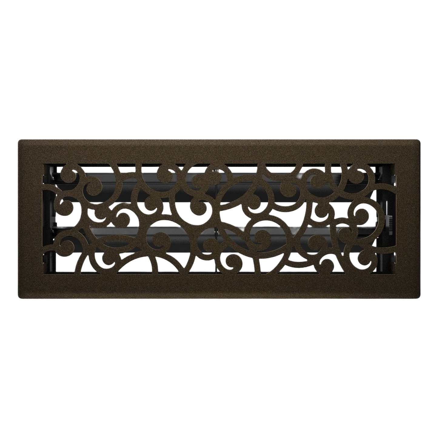 Bronze age floor register with ornate scroll design and solid steel face plate for home improvement under $50 collection