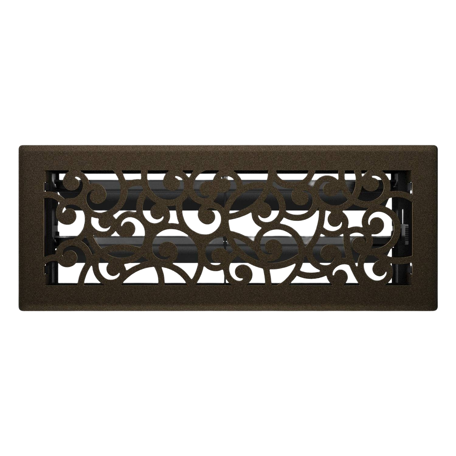 Bronze age floor register with ornate scroll design and solid steel face plate for home improvement under $50 collection