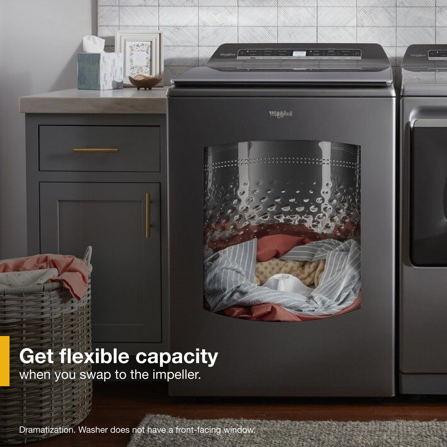 5.2 - 5.3 cu. ft. Top Load Washer with 2 in 1 Removable Agitator