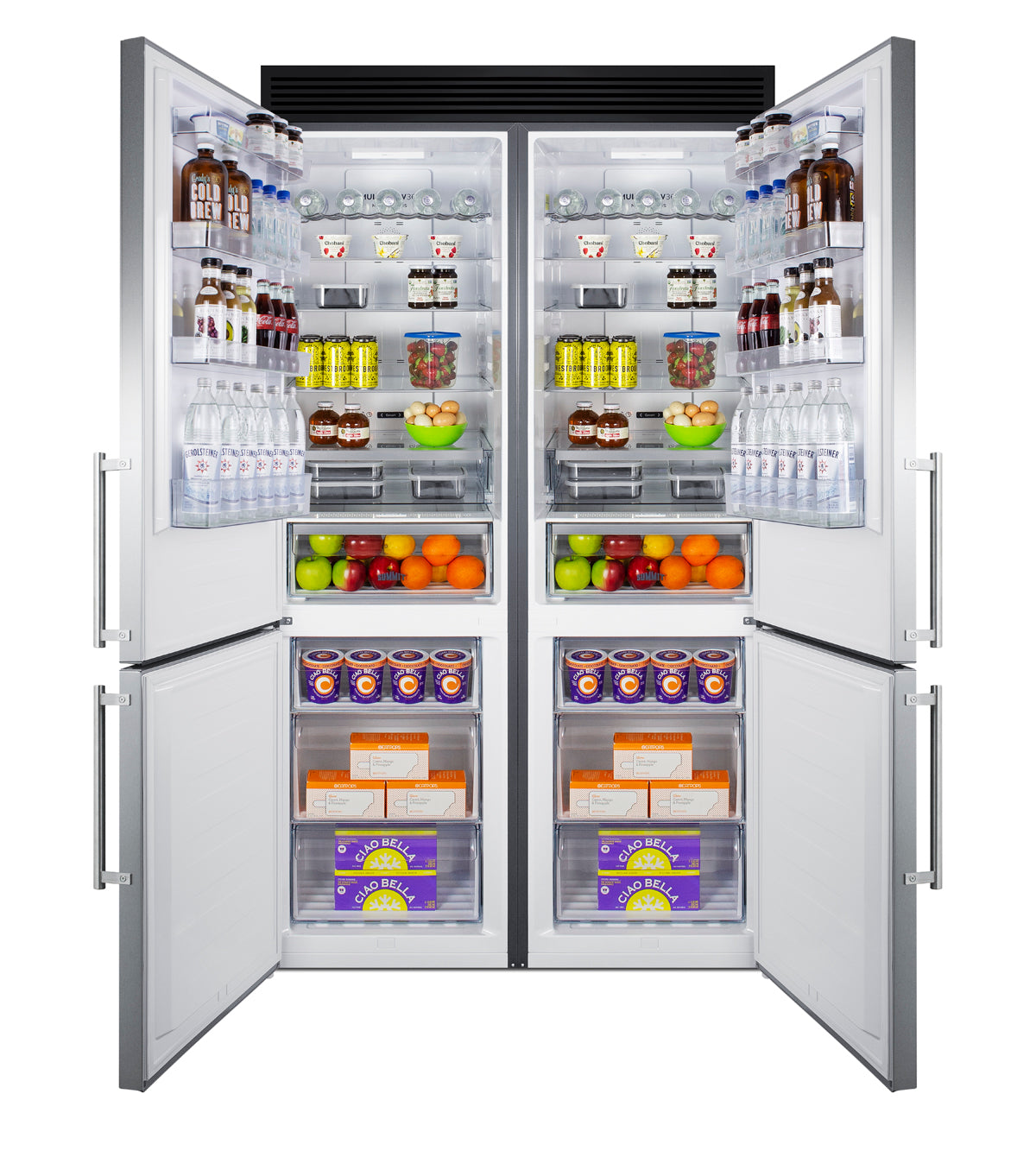 48" Wide Bottom Freezer Refrigerator Set
