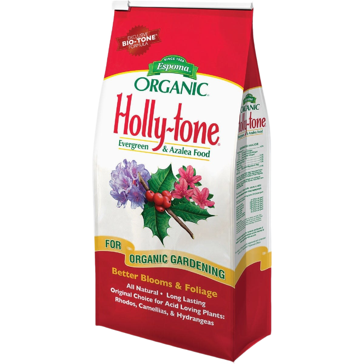 Espoma organic dry plant food bag for acid-loving plants in lawn and garden plant fertilizer collections