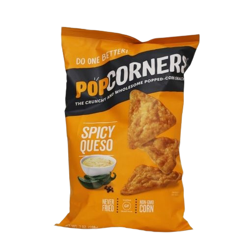 Bag of Popcorners Spicy Queso chips with Tex-Mex flavor in Chips & Snacks and Food & Beverage collections