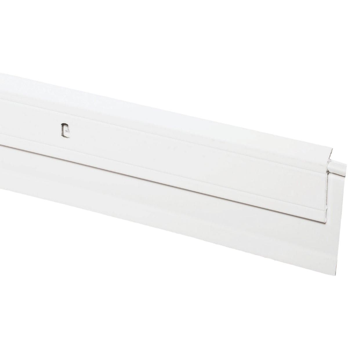 White heavy-duty aluminum and vinyl door sweep designed for draft and moisture protection in home improvement hardware collections under $50