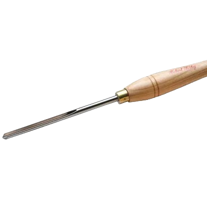 Woodturning gouge with rounded fingernail grind and polished steel blade for woodworking tools collection under home improvement