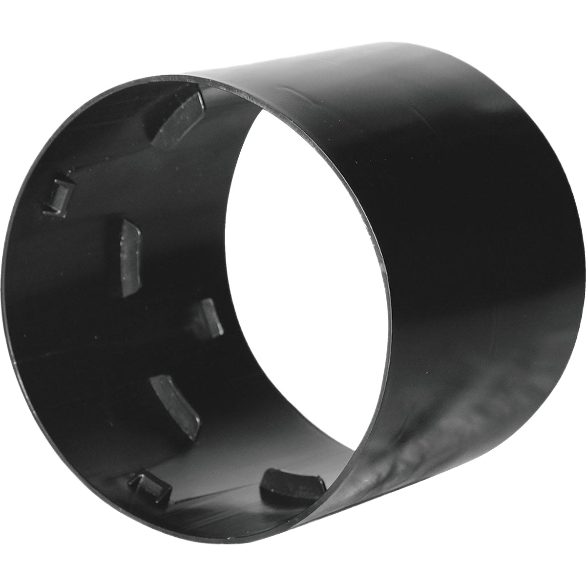 Black polyethylene slip coupling for corrugated pipe repair and connection in plumbing and pipes & fittings collections