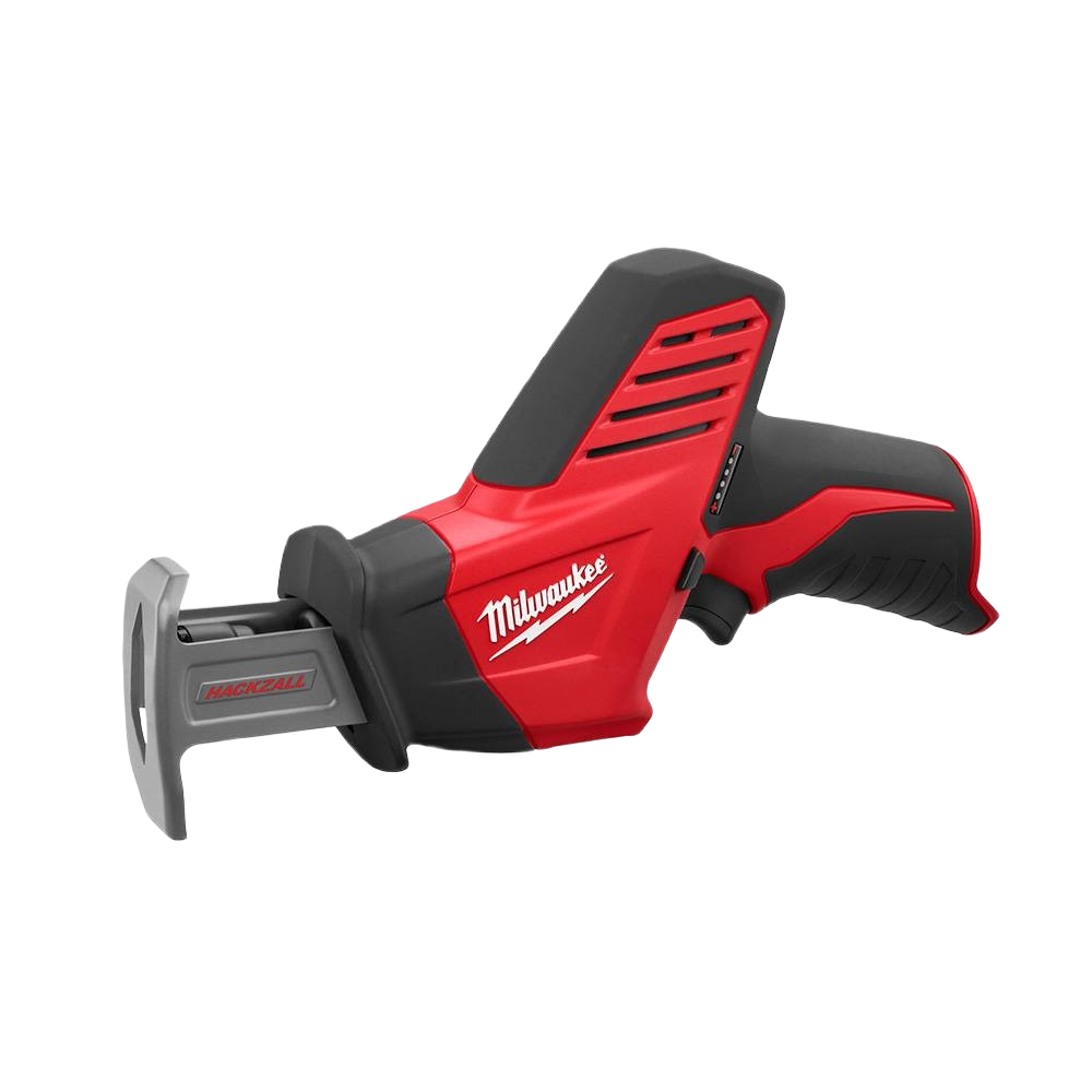 Compact red and black cordless reciprocating saw designed for efficient cutting in home improvement projects