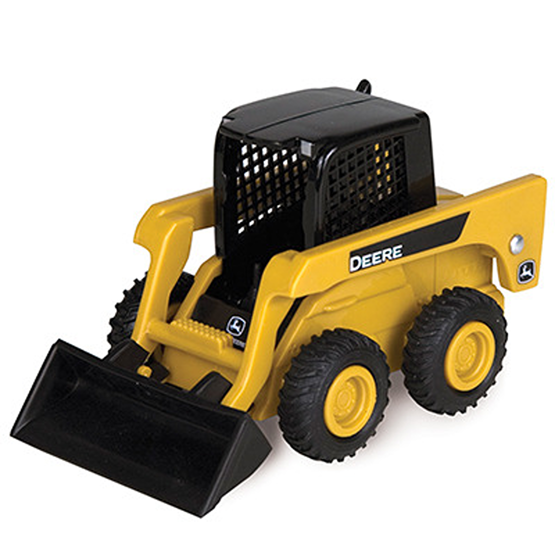 Yellow and black skid steer toy with front loader and rugged tires in Vehicles & Remote Controlled Toys collection under $50