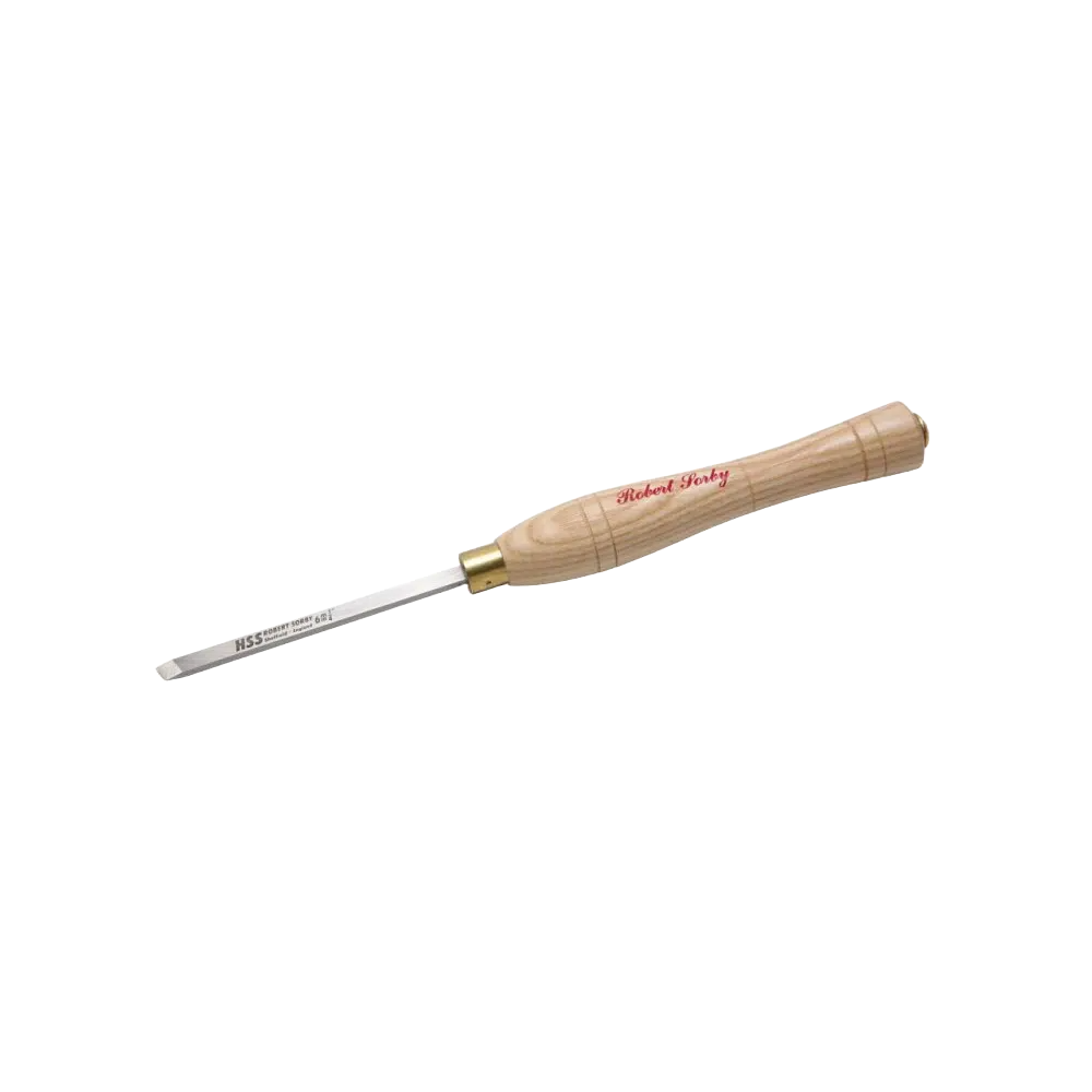 Woodworking skew chisel with turned wooden handle and brass ferrule in tools and home improvement collections under $50