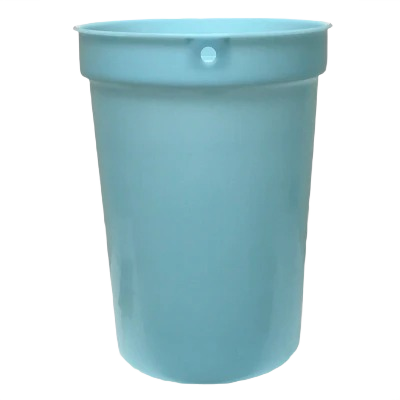Blue plastic bucket with three-gallon capacity for outdoor and home improvement use