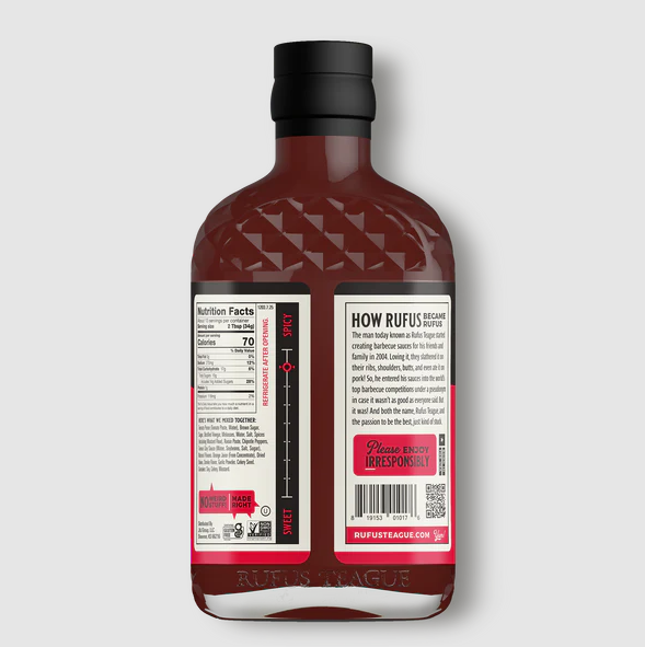 Rufus Teague Blazin' Hot BBQ Sauce, 15.25 oz.