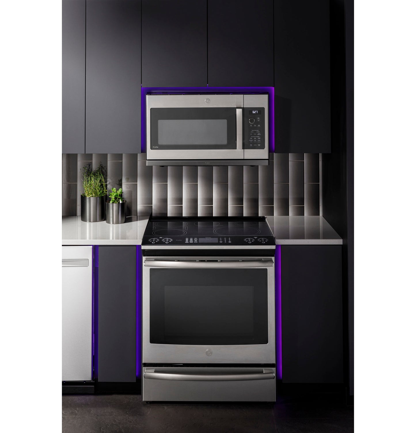 GE Profile™ 2.2 Cu. Ft. Over-the-Range Sensor Microwave Oven with Extendable Slide-Out Vent