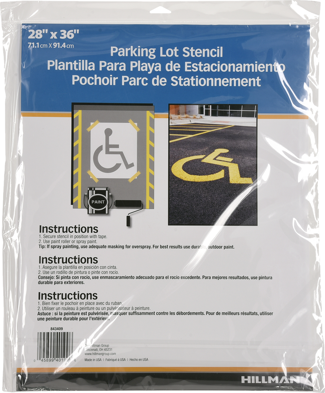 Hillman Handicapped Parking Symbol Stencil (30" x 36")