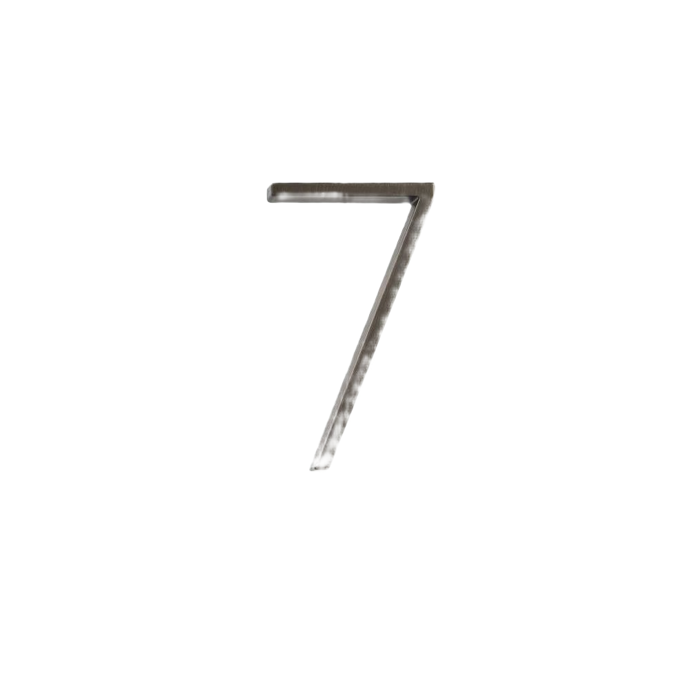 Bronze metal house number 7 with floating mount design for exterior home improvement projects