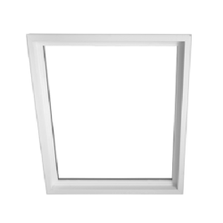 White skylight window with a sleek frame designed to fit into a roof surface, allowing natural light into interior spaces for home improvement.
