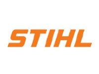 Orange stylized STIHL logo with bold, uppercase letters on a white background, commonly associated with outdoor power tools and home improvement.