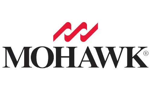 Stylized red graphic above bold black uppercase text spelling Mohawk on a white background, representing a brand logo.