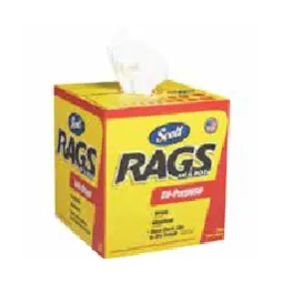 Yellow and red cardboard dispenser box labeled 