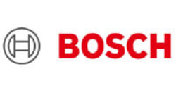 Red Bosch logo with bold uppercase letters beside a circular emblem, representing a well-known brand in home improvement tools.