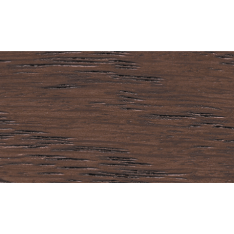 Close-up of dark chocolate truffle stained wood grain showcasing rich color in interior stain and finishing projects