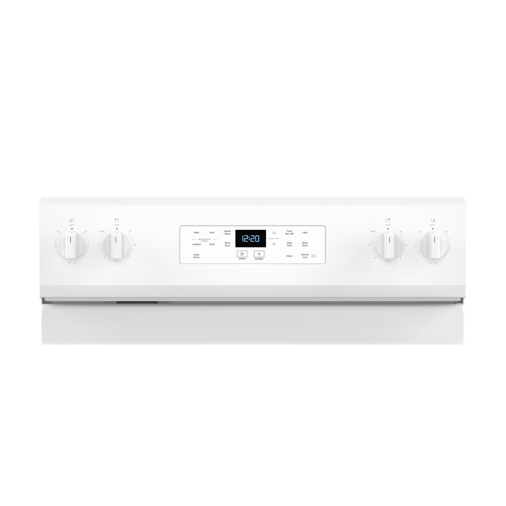 30-inch Electric Range with No Preheat Mode and Steam Clean