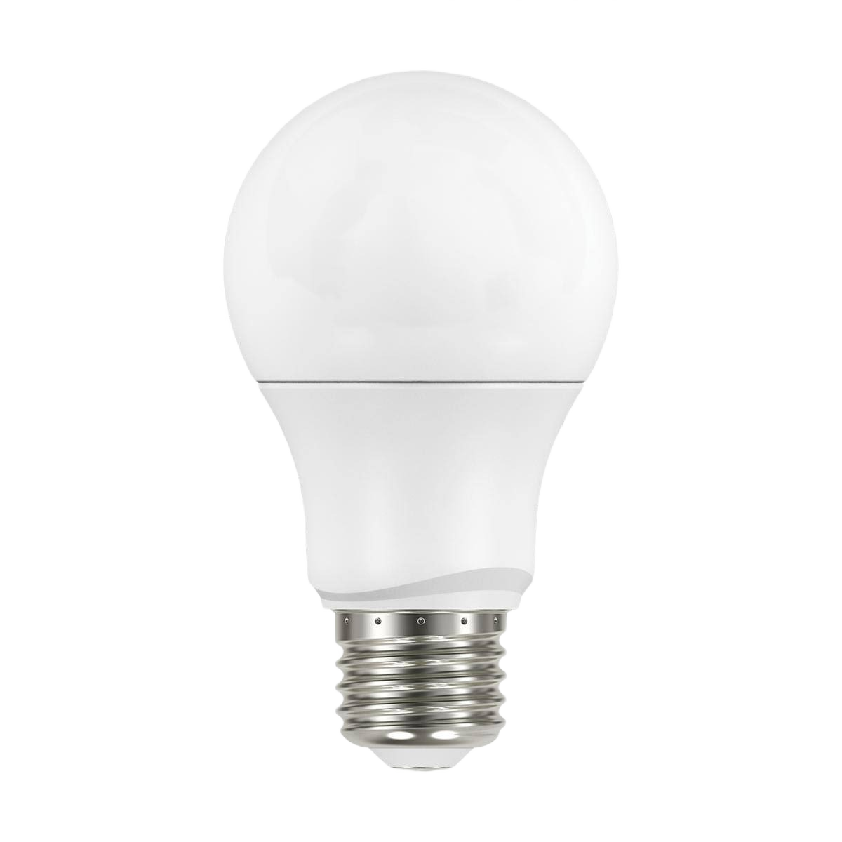 White LED A19 light bulb with medium base for energy-efficient home and office lighting in electrical collections