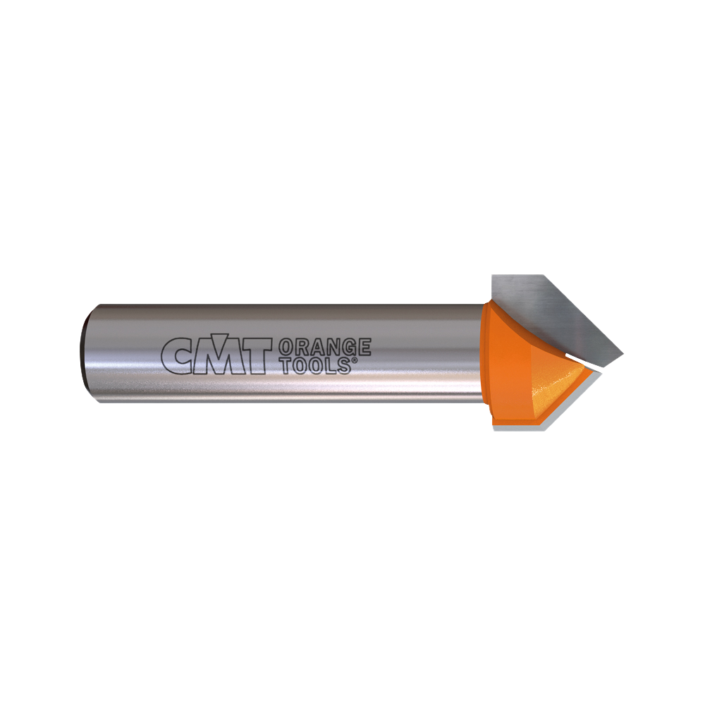 CMT Orange Tools 1-1/4” x 3/4” V-Grooving Bits 90°, 1/2" Shank