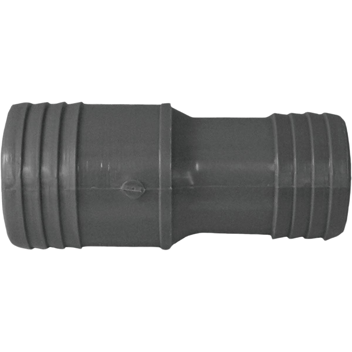 Gray polypropylene reducing insert coupling for polyethylene pipes in plumbing and pipes & fittings collections.