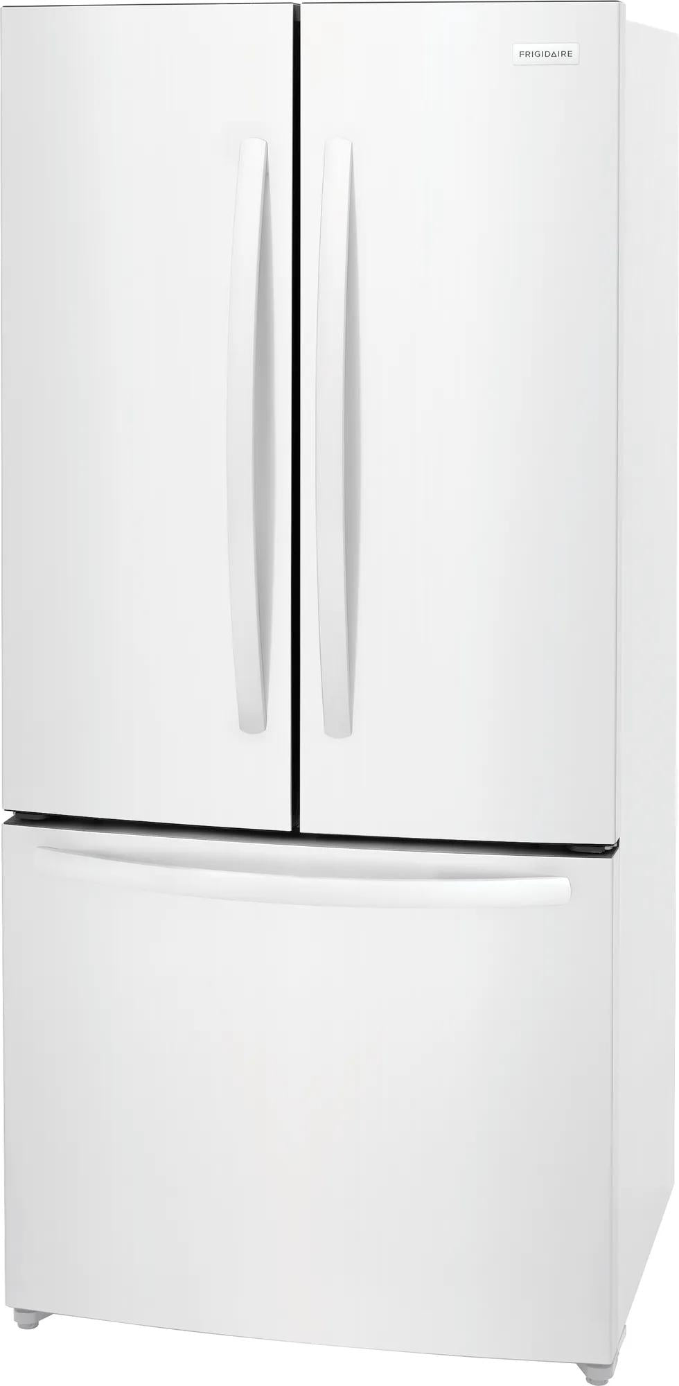 White counter-depth French door refrigerator with bottom freezer drawer in refrigerators and kitchenware collection