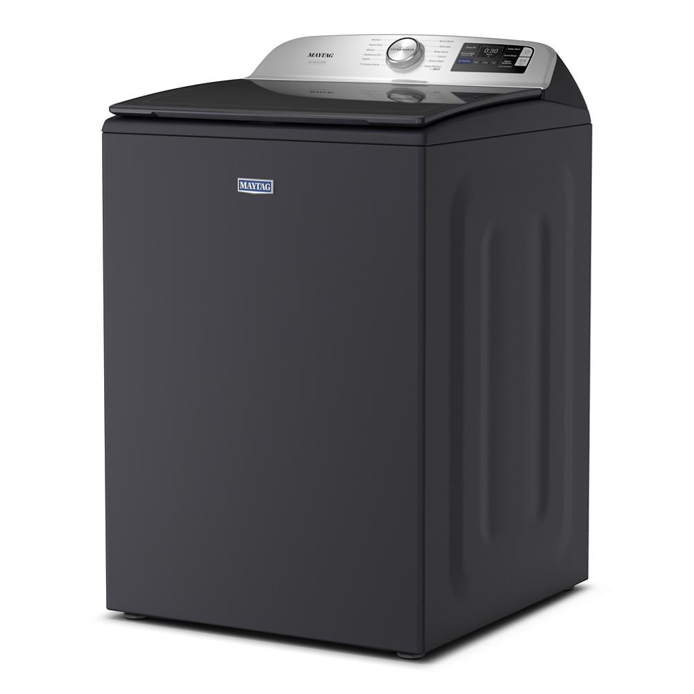 Matte black top load washer with stainless steel panel and digital controls from top load washers and appliances collections
