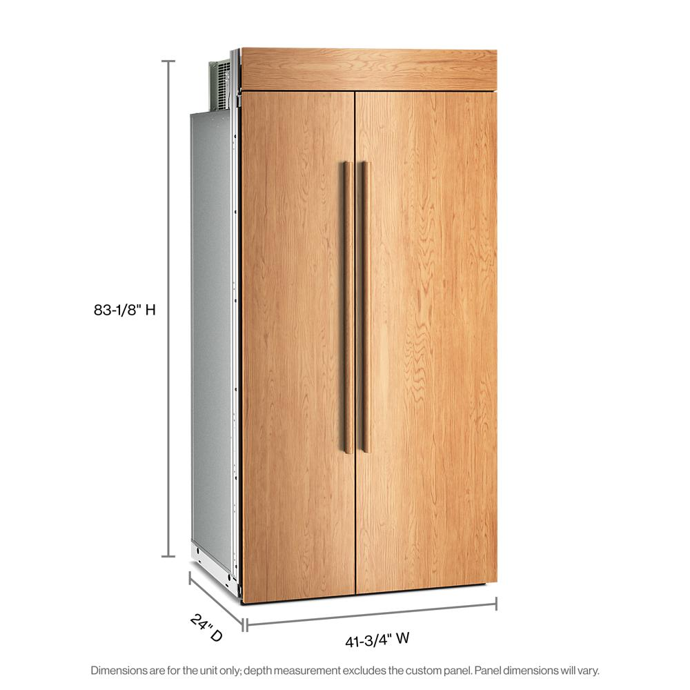25.5 Cu. Ft. 42" Built-In Panel-Ready Side-by-Side Refrigerator with Platinum Interior