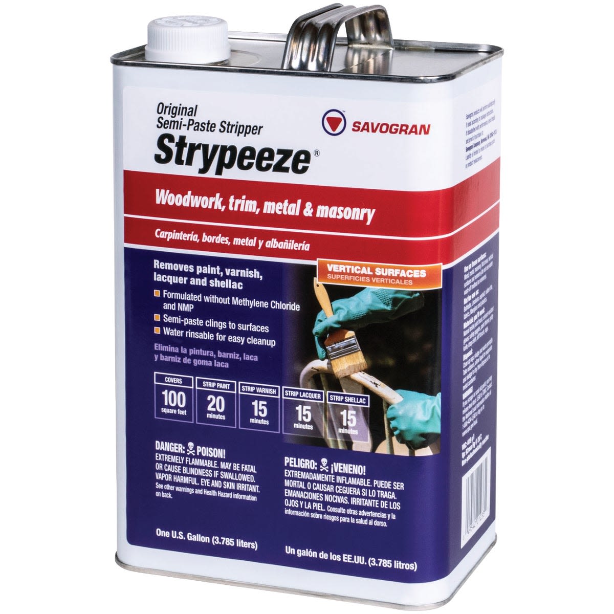 One-gallon container of semi-paste paint and varnish remover in Paint & Supplies under $50 for home improvement.
