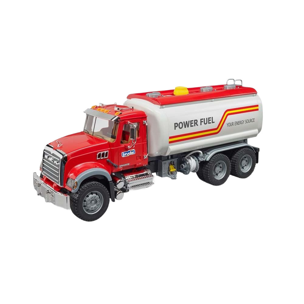 Red and silver fuel tanker toy truck with detailed design for imaginative play and vehicle collection