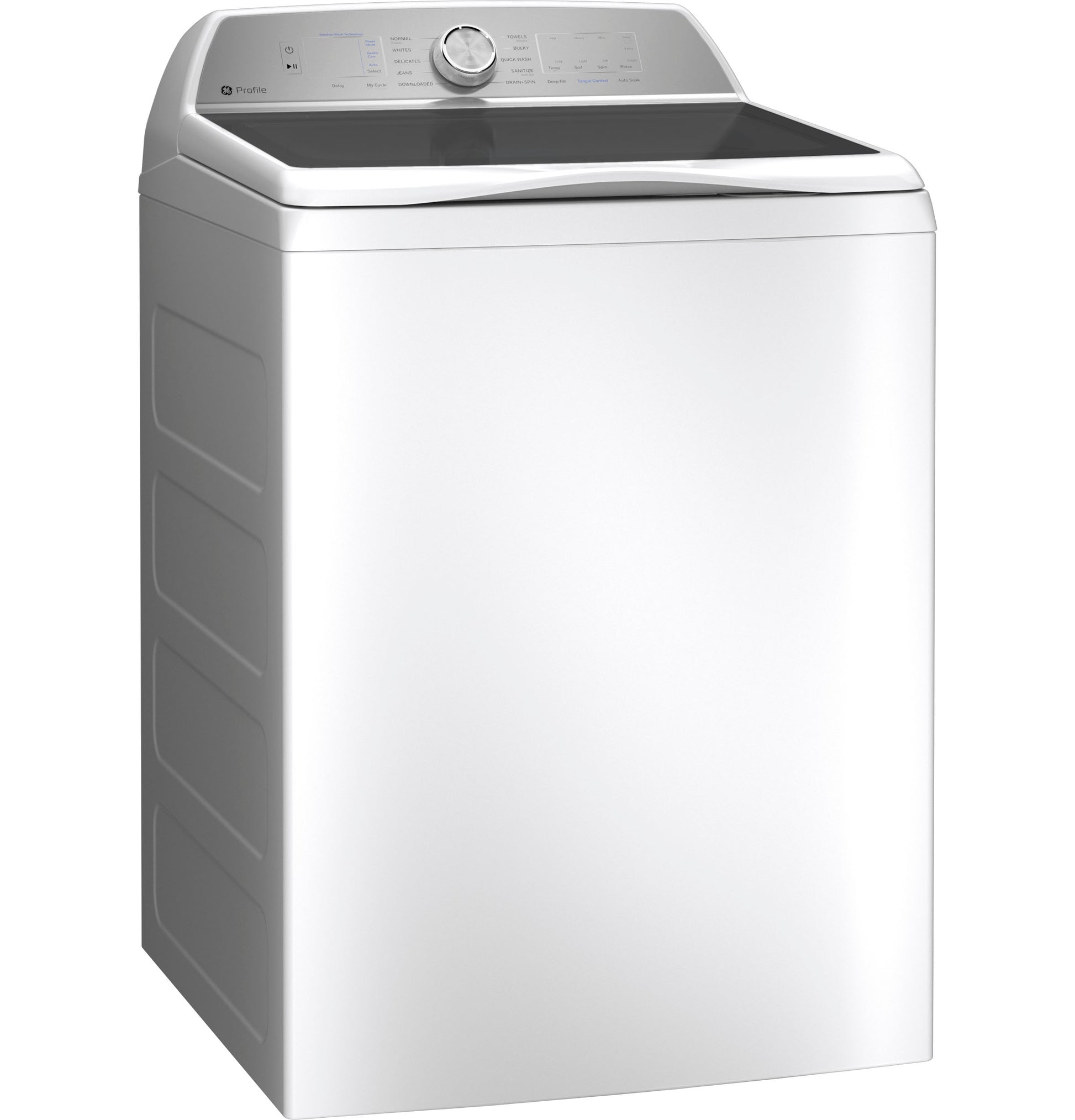 White top-load washer with digital dial and control panel, part of Washers and Appliances collections
