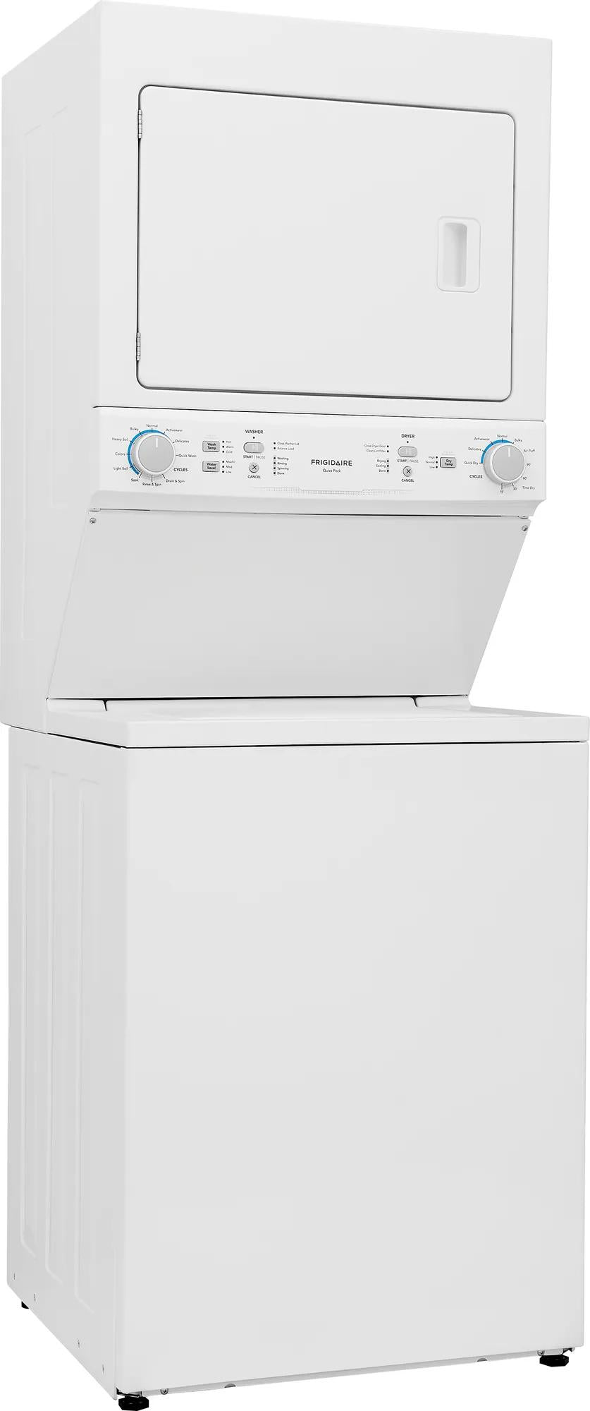Electric Long Vent Stacked Laundry Center - 3.9 Cu. Ft Washer and 5.5 Cu. Ft. Dryer