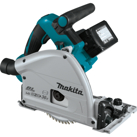 Cordless brushless plunge circular saw with ergonomic handle and 36V battery for efficient home improvement projects