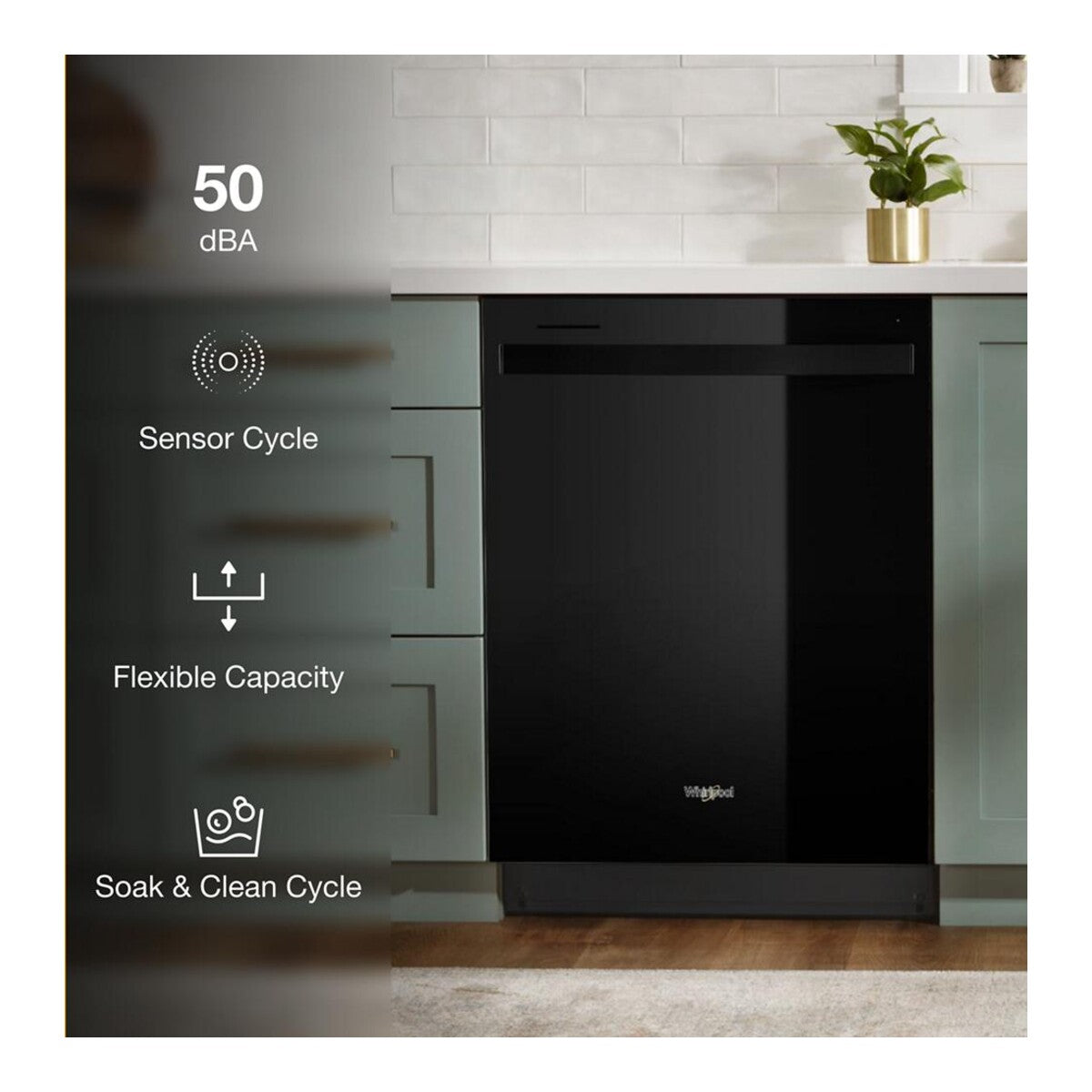 24” Stainless Steel Dishwasher with AI Intelligent Wash and Tall Top Rack