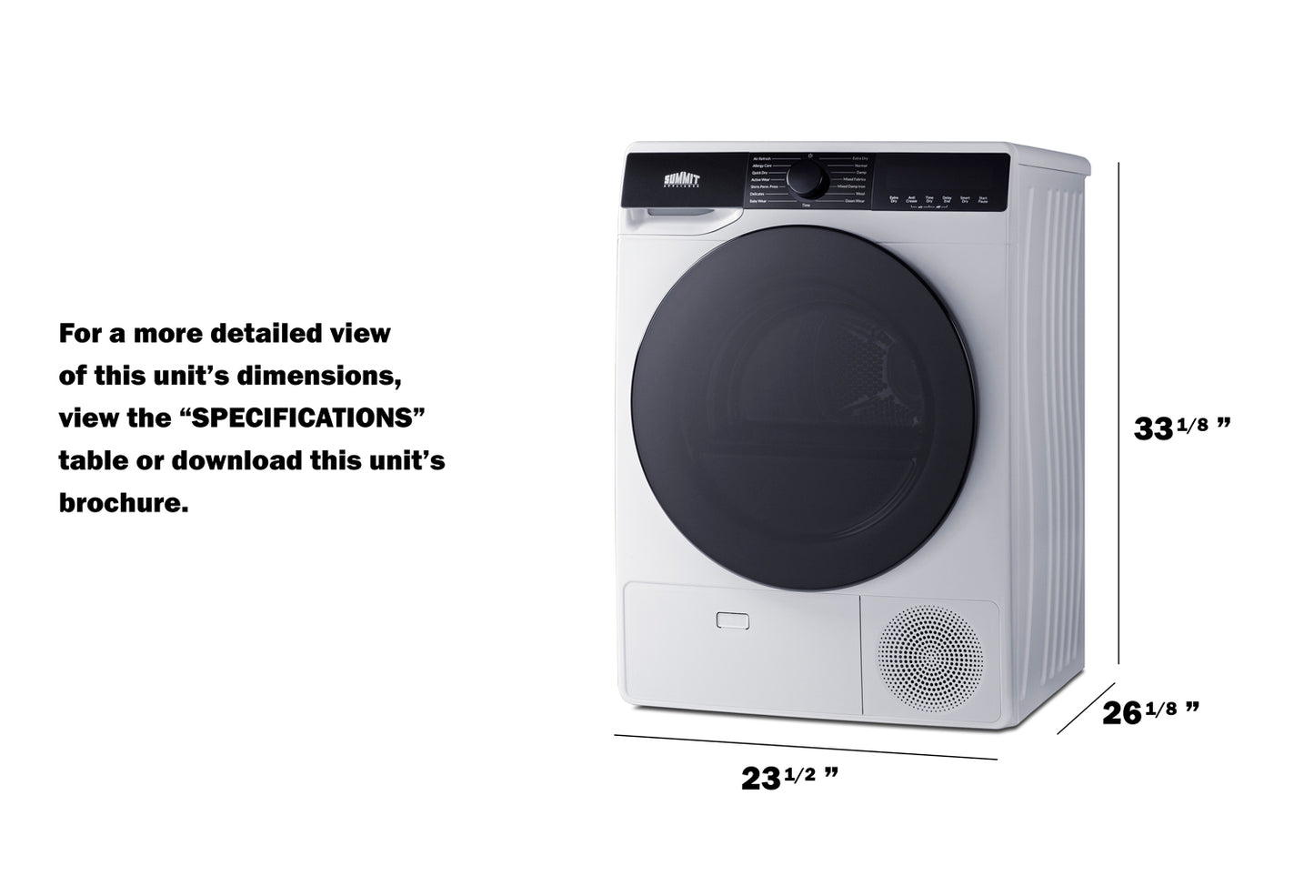 24" Wide 208-240V Heat Pump Dryer