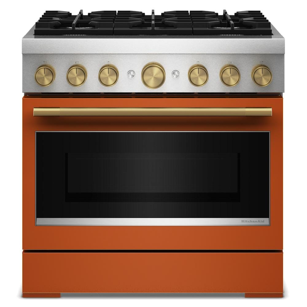36-Inch 6 Burner Commercial-Style Dual Fuel Range with No Preheat Air Fry Mode