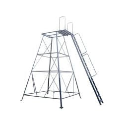 Steel extension ladder attachment with handrails for 10-foot stand in Wildlife Supplies and Outdoor Living collections