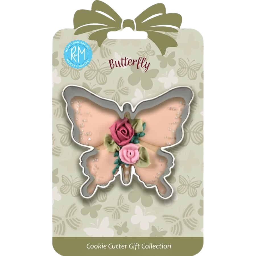 Butterfly-shaped tinplated steel cookie cutter for kitchen gadgets and bakeware collections under $50