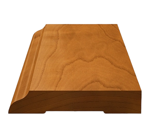 Smooth finished wooden baseboard molding with natural grain, ideal for home improvement and lumber projects under $50 collection
